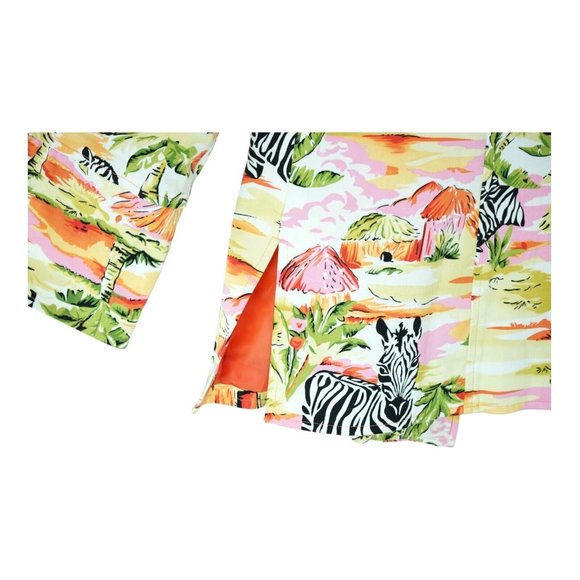 Collection Harve Bernard Women's Jacket Zebra Statement Silk Lining Size 16 - Picture 8 of 8